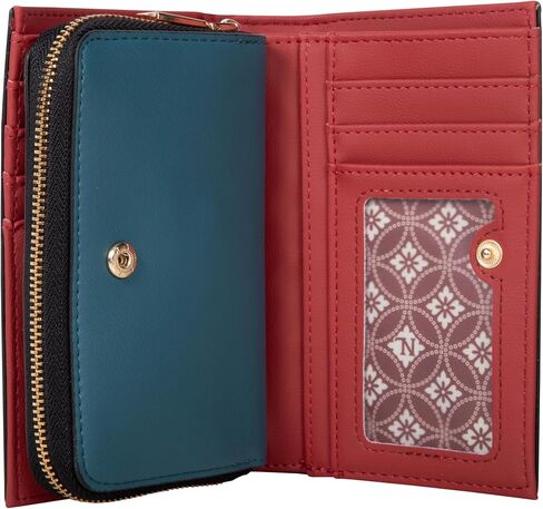 Nicole Lee Bifold Wallet, 7 Card Slots, Vegan Leather, RFID Blocking (AKIKO LA BELLEZA) in Saudi Arabia