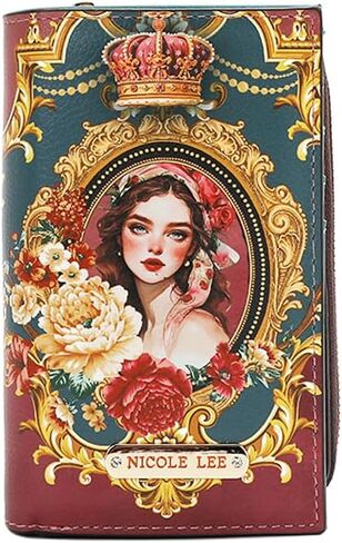 Nicole Lee Bifold Wallet, 7 Card Slots, Vegan Leather, RFID Blocking (AKIKO LA BELLEZA) in Saudi Arabia
