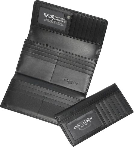 CLUTCH WALLET WITH CHECKBOOK & GUSSET BLACK in Saudi Arabia