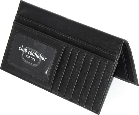 CLUTCH WALLET WITH CHECKBOOK & GUSSET BLACK in Saudi Arabia