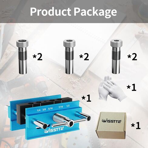 self centering dowel jig Plus 6 inch Widen Wood Dowel Jig,doweling jig self centering kit With 6 Drill Guide Bushings,dowling jig for woodworking in Saudi Arabia