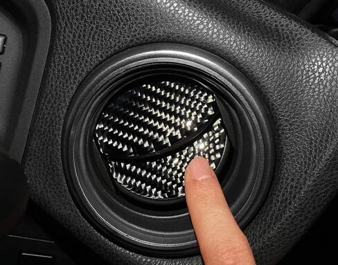 iJDMTOY 2-Set Gloss Black Real Carbon Fiber Overlay Decoration Trims Compatible with 2013-2016 Scion FR-S, 2017-2021 Toyota 86, 2013-2021 BRZ Side AC Vent Covers in Saudi Arabia