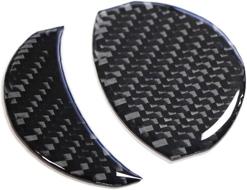 iJDMTOY 2-Set Gloss Black Real Carbon Fiber Overlay Decoration Trims Compatible with 2013-2016 Scion FR-S, 2017-2021 Toyota 86, 2013-2021 BRZ Side AC Vent Covers in Saudi Arabia