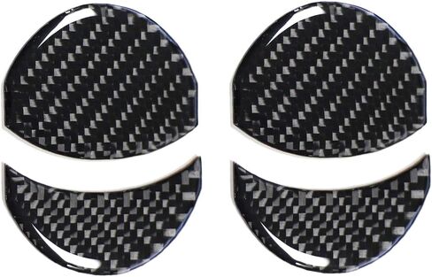 iJDMTOY 2-Set Gloss Black Real Carbon Fiber Overlay Decoration Trims Compatible with 2013-2016 Scion FR-S, 2017-2021 Toyota 86, 2013-2021 BRZ Side AC Vent Covers in Saudi Arabia
