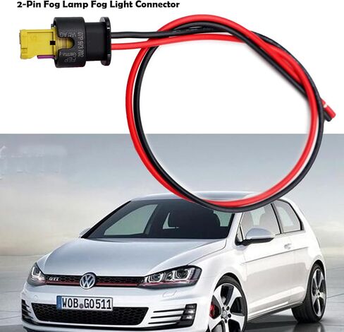 2 دبوس ضباب مصباح الضباب ضباب موصل متوافق مع VW Volkswagen GTI 2016-2020 Pigtly Plug Wiring Harness 07P973702 in Saudi Arabia