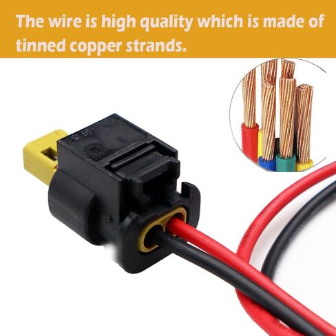 2 دبوس ضباب مصباح الضباب ضباب موصل متوافق مع VW Volkswagen GTI 2016-2020 Pigtly Plug Wiring Harness 07P973702 in Saudi Arabia