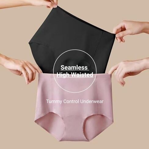 High Waisted Cotton Underwear for Women Ladies Soft Full Briefs Panties 3-Pack in Kuwait