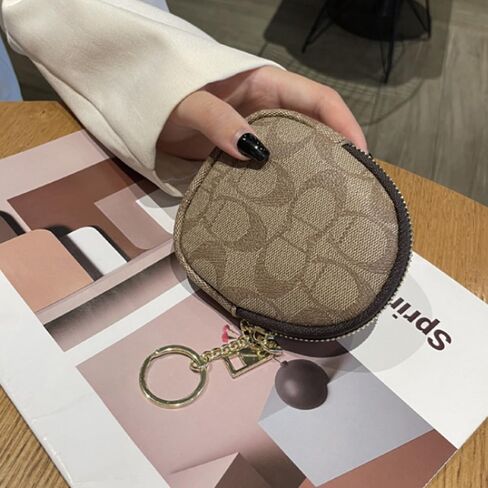 1PCS COIN PRESE for Women Zipper Coin Presh with key Ring Mini Coin Wallet beal beg bendant redit ائتمان معرف مفتاح LEPSTICH in Kuwait