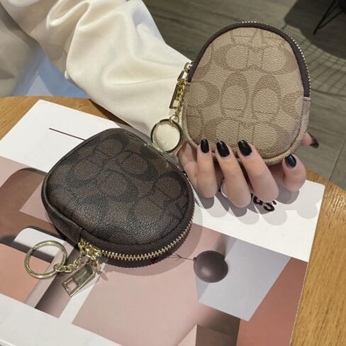 1PCS COIN PRESE for Women Zipper Coin Presh with key Ring Mini Coin Wallet beal beg bendant redit ائتمان معرف مفتاح LEPSTICH in Kuwait