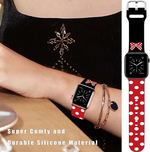 متوافق مع سوار ساعة Apple Stitch Lively 49mm/46mm/45mm/44mm/42mm (السلسلة 3 2 1)، حزام سيليكون سحري ناعم متوافق مع iWatch Series SE 10 9 8 7 6 5 4 3 2 1 للأطفال والرجال والنساء in Saudi Arabia