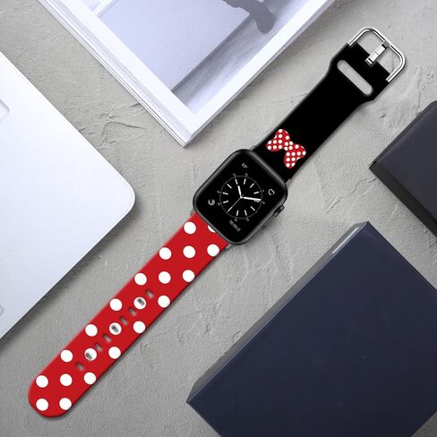 متوافق مع سوار ساعة Apple Stitch Lively 49mm/46mm/45mm/44mm/42mm (السلسلة 3 2 1)، حزام سيليكون سحري ناعم متوافق مع iWatch Series SE 10 9 8 7 6 5 4 3 2 1 للأطفال والرجال والنساء in Saudi Arabia