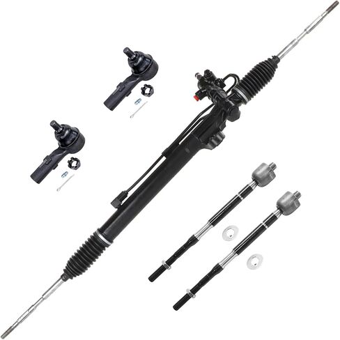 Detroit Axle - 5pc Rack Front Rack and Pinion Kit لعام 2011-2017 Honda Odyssey ، 1 رف التوجيه المتأرجح وتجميع الأجنحة 4 روابط ind rod الداخلية والخارجية 2012 2013 2014 2015 2016 البديل in Saudi Arabia