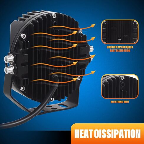 Willpower 2 Pieces 5 inch 50W Amber Yellow Side Shooter LED Work Light Bar Off Road Driving Light Spot Flood Combo Driving Lamp Fog Lights for Jeep Truck ATV SUV Car Boat,10V-30V IP67 Waterproof in Saudi Arabia