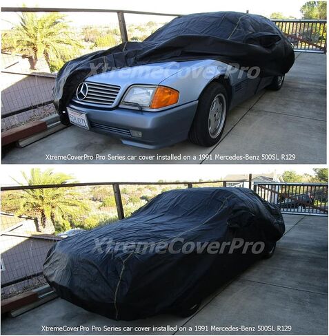 تغطية السيارة تناسب 1994 1995 1996 1997 1998 1999 2000 Mercedes-Benz SL320 SL500 SL600 Xtremecoverpro Diamond Series Black in Saudi Arabia