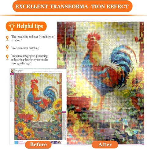 igoodom diamond art kits للبالغين ، مجموعات طلاء الماس القط للمبتدئين ، DIY 5D Full Drill Round Diamond Art Kit for Home Wall Decor Gift 14x14inch in Kuwait