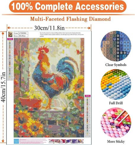 igoodom diamond art kits للبالغين ، مجموعات طلاء الماس القط للمبتدئين ، DIY 5D Full Drill Round Diamond Art Kit for Home Wall Decor Gift 14x14inch in Kuwait