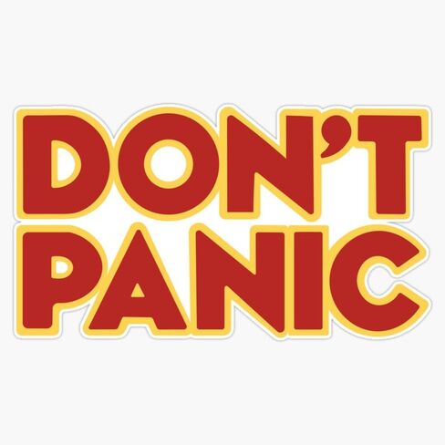 MAGNET Hitchhiker Galaxy Don'T Panic Magnetic Vinyl Sticker Decal Magnet 5" in Saudi Arabia