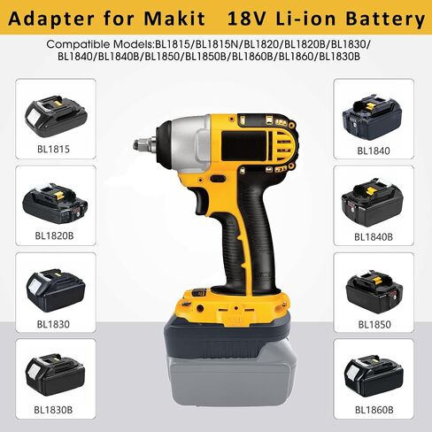 DM18AR Battery Adapter for Ridgid AEG Tools, Work for Dewalt 20V Battery and for Milwaukee M18 18V Battery (Adapter Only) in Saudi Arabia