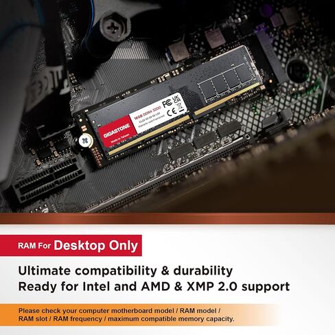 【ذاكرة DDR4 RAM】 مجموعة GIGASTONE 256 جيجابايت (16 × 16 جيجابايت) DDR4 2666 ميجا هرتز (2400 ميجا هرتز أو 2133 ميجا هرتز) PC4-21300 (PC4-19200/17000) CL19 1.2V UDIMM 288 Pin غير مخزنة وغير ECC عالية الأداء ترقية ذاكرة سطح المكتب للكمبيوتر in Saudi Arabia