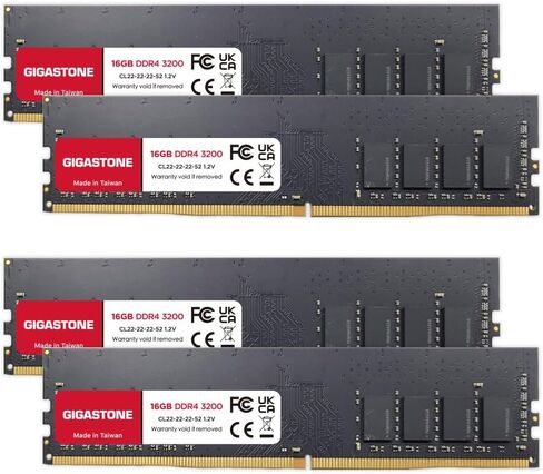 【ذاكرة DDR4 RAM】 مجموعة GIGASTONE 256 جيجابايت (16 × 16 جيجابايت) DDR4 2666 ميجا هرتز (2400 ميجا هرتز أو 2133 ميجا هرتز) PC4-21300 (PC4-19200/17000) CL19 1.2V UDIMM 288 Pin غير مخزنة وغير ECC عالية الأداء ترقية ذاكرة سطح المكتب للكمبيوتر in Saudi Arabia