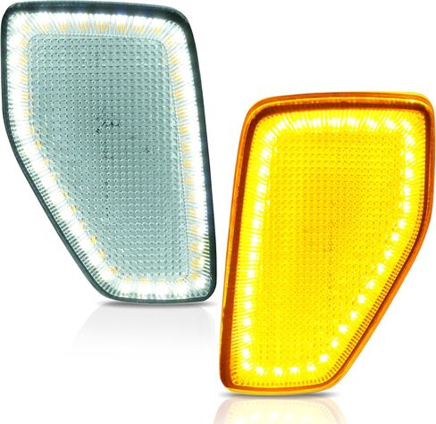 HECASA LED Side Marker Light - Compatible with 2005-2010 Hummer H3 H3T - Replacement for HU2551100 HU2550100 - Front & Passenger Side - Smoke Lens in Saudi Arabia