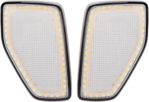 HECASA LED Side Marker Light - Compatible with 2005-2010 Hummer H3 H3T - Replacement for HU2551100 HU2550100 - Front & Passenger Side - Smoke Lens in Saudi Arabia