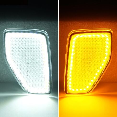 HECASA LED Side Marker Light - Compatible with 2005-2010 Hummer H3 H3T - Replacement for HU2551100 HU2550100 - Front & Passenger Side - Smoke Lens in Saudi Arabia