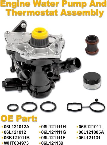 06L121012A مضخة ترموستات مضخة ترموستات مضخة المياه الكهربائية مع حشيات لـ A3 Q3 Q7 Beetle Passat 2.0L استبدال OE 06L12111J ، 06L121111H ، 06L121111G in Saudi Arabia