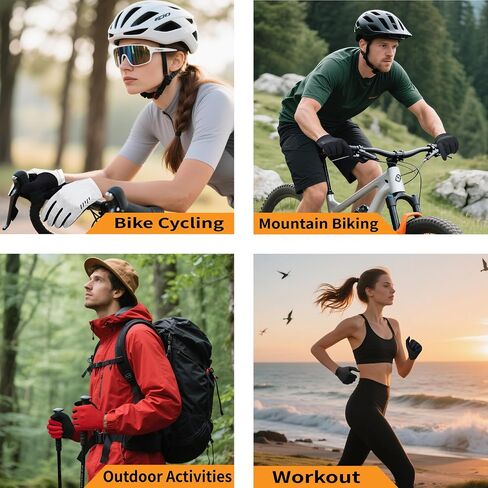 VXW Bike Gloves for Men Women Cycling - with Reflective Strips &Anti-Slip Shock-Absorbing Pad for Bicycle/Mountain Bike/Workout/MTB/Gym in Kuwait