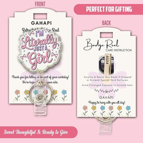 Glitter Badge Reel - Happy Cloud Retractable ID - إكسسوارات ممرضة لطيفة للعمل - مثالية للمعلمين والممرضات والطلاب - مقطع تماسيح متين مع المفاتيح in Kuwait