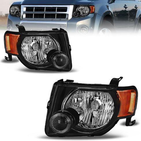 تجميع المصابيح الأمامية Elh Fit for 2008-2012 Ford Escape 08-12 Ford Escape (Chrome Housing with Amber Reflector-S) in Saudi Arabia