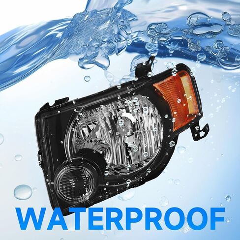 تجميع المصابيح الأمامية Elh Fit for 2008-2012 Ford Escape 08-12 Ford Escape (Chrome Housing with Amber Reflector-S) in Saudi Arabia