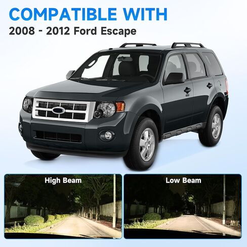 تجميع المصابيح الأمامية Elh Fit for 2008-2012 Ford Escape 08-12 Ford Escape (Chrome Housing with Amber Reflector-S) in Saudi Arabia