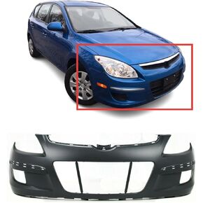 FITPARTS متوافقة مع غطاء المصد الأمامي 2009 2010 2011 2012 HYUNDAI ELANTRA TOURING GL GLS L SE HATKBACK 09 10 11 12. جديد ، مسبوق وجاهز للطلاء. مع ثقوب الضوء الضباب. in Kuwait