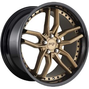Niche M195 Methos 19x8.5 5x114.3 (5x4.5 ") +35 مم برونزية/عجلات سوداء in Kuwait