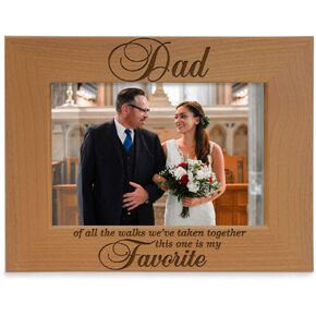 KATE POSH Dad of All The Walks We've Taken Together This one is My Favorite. Engraved Natural Wood Picture Frame, Father of The Bride Wedding Gifts, Thank You Dad, Best Dad Ever (5x7-Vertical) in Saudi Arabia