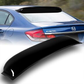Rear Window Roof Spoiler Compatible with 2006-2015 Honda Civic 4DR/Sedan, ABS Rear Window Roof Visor Spoiler Wing, Lightweight Window Duck Lid, Black in Saudi Arabia