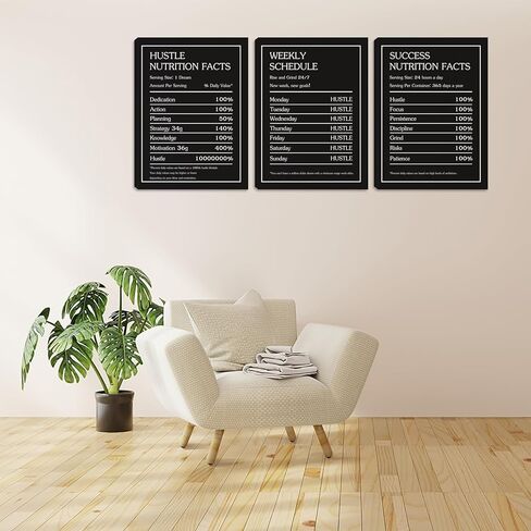 ملصقات ديكور الجدار التحفيزية ملصقات الجدار الملهمة مجموعة اللوحات الجدار اللوحات المؤطرة لمكتب غرفة المعيشة ديكورات جدار صور ملصق طباعة ديكور جدار العمل الفني (36'W x 16'H) in Kuwait