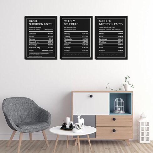 ملصقات ديكور الجدار التحفيزية ملصقات الجدار الملهمة مجموعة اللوحات الجدار اللوحات المؤطرة لمكتب غرفة المعيشة ديكورات جدار صور ملصق طباعة ديكور جدار العمل الفني (36'W x 16'H) in Kuwait