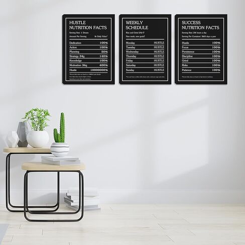 ملصقات ديكور الجدار التحفيزية ملصقات الجدار الملهمة مجموعة اللوحات الجدار اللوحات المؤطرة لمكتب غرفة المعيشة ديكورات جدار صور ملصق طباعة ديكور جدار العمل الفني (36'W x 16'H) in Kuwait