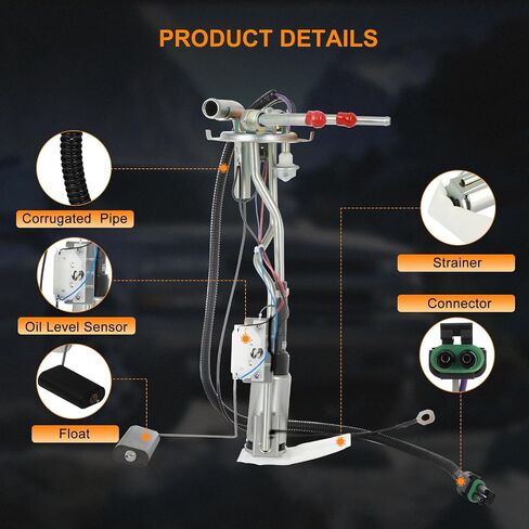 E3633S Fuel pump assembly - Compatible with 1989-1991 for chevy R2500/V1500 Suburban 5.7L 1987-1988 for chevy V10/V20 Suburban 5.7L 1987 for chevy V10 5.0L/5.7L High Performance Fuel Pump SP12L1H in Saudi Arabia