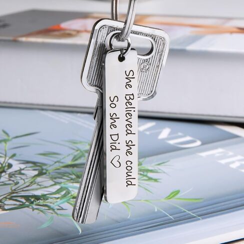 Inspirational Keychain,Positive Keychain with Uplifting Message,Motivational Gift for Women Men Teachers Friends in Saudi Arabia