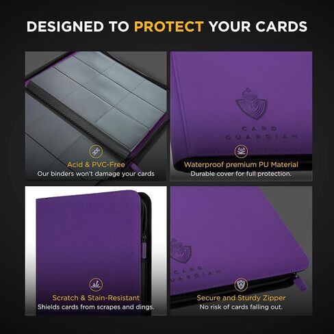 Card Guardian - 9 جيب مميز مع سحاب ل 360 بطاقات تداول ألعاب TCG (Orange) Card Perfec in Kuwait