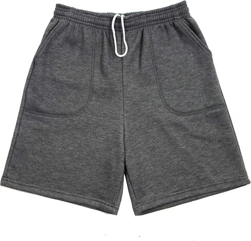 Men's Casual Brushed Fleece Pocket Sweat Shorts Drawstring Made in USA in Kuwait