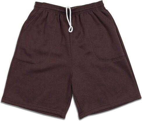 Men's Casual Brushed Fleece Pocket Sweat Shorts Drawstring Made in USA in Kuwait