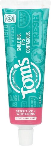 معجون أسنان تومز أوف ماين الحساس + المبيض الخالي من الفلورايد، 4.0 أونصة in Kuwait