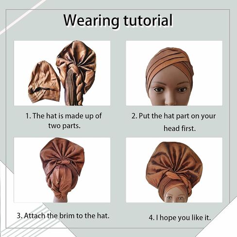 Nigerian Luxury Headtie, African Headtie WomenWrap Turban Cap Auto Gele Headgear For Party in Kuwait