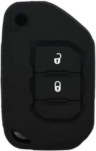SEGADEN Silicone Cover Protector Case Holder Skin Jacket Compatible with JEEP Wrangler JL Gladiator JT 2 Button Flip Remote Key Fob CV4762 Pink in Saudi Arabia