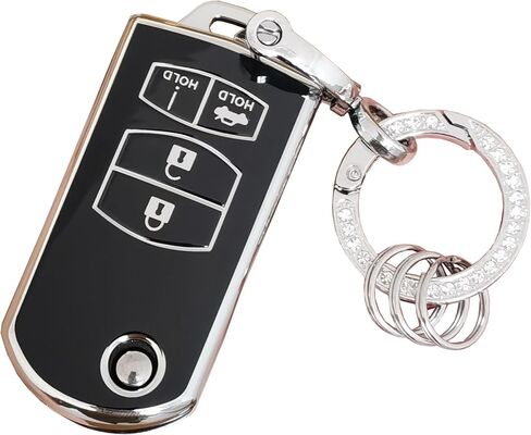 For Mazda Key Fob Shell Keyless Remote Smart Key Fob Cover With Keychain Fit for Mazda CX-5 CX-7 CX-9 MX-5 MPV RX-8 in Kuwait
