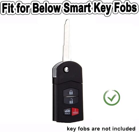 For Mazda Key Fob Shell Keyless Remote Smart Key Fob Cover With Keychain Fit for Mazda CX-5 CX-7 CX-9 MX-5 MPV RX-8 in Kuwait